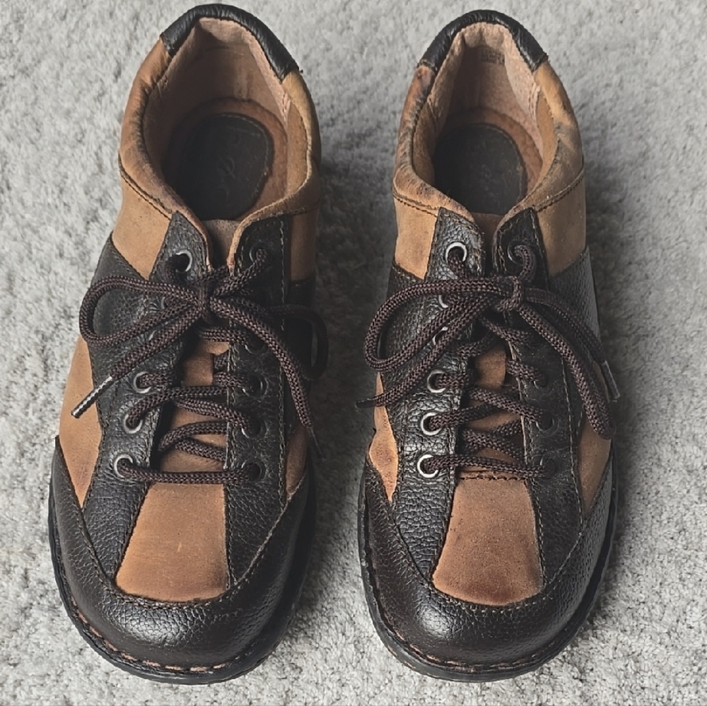BOC Black and Brown Sneakers with Leather Finish